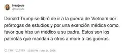 Patriotismo premium: t&uacute; al frente y yo en pr&oacute;rroga