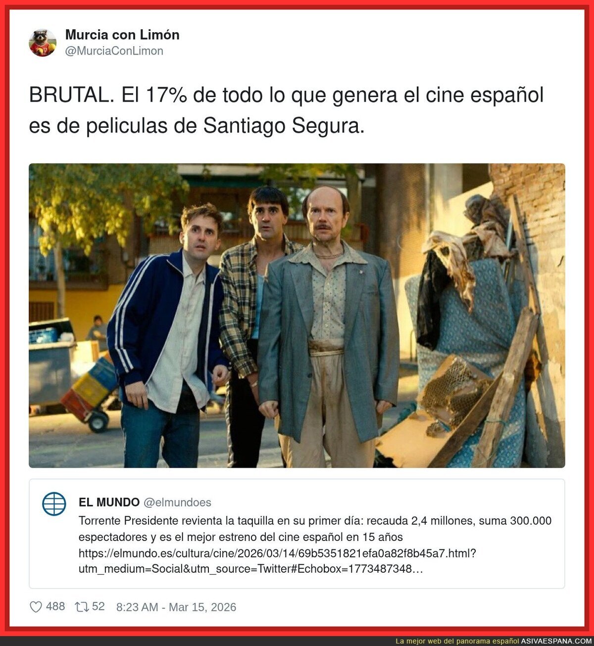 El cine espa&ntilde;ol: 83% subvenciones, 17% Torrente y 100% discusi&oacute;n en la cena de Navidad
