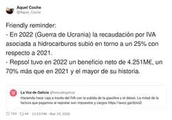 La guerra: tragedia mundial. Hacienda y Repsol: temporada alta