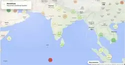 Alguien cre&oacute; un mapa global del estado de &aacute;nimo en tiempo real donde la gente comparte an&oacute;nimamente c&oacute;mo se siente, convirtiendo las emociones en una especie de informe meteorol&oacute;gico mundial