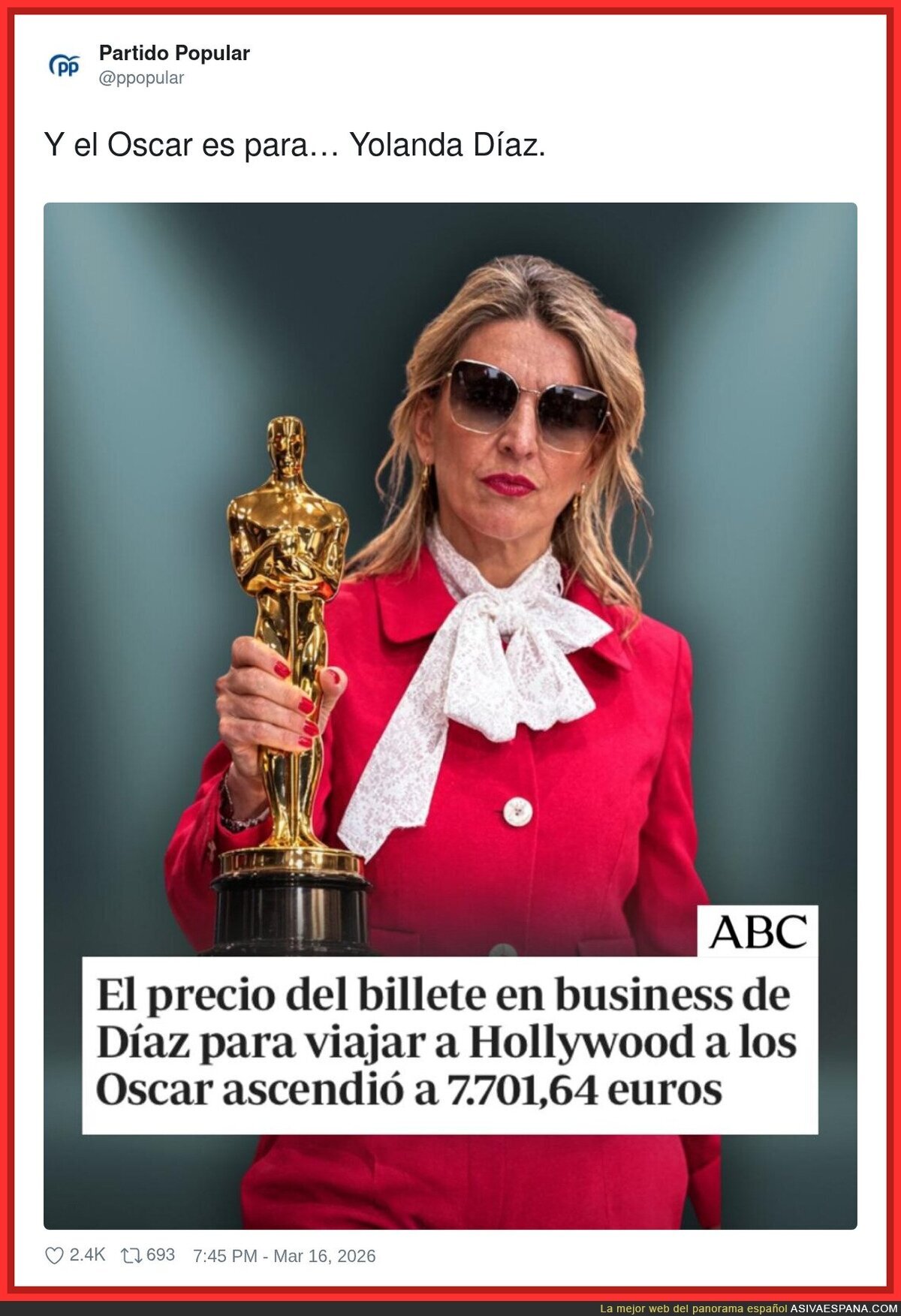 7.701&euro; por un viaje y encima sin palomitas&hellip; eso s&iacute; que es cine espa&ntilde;ol