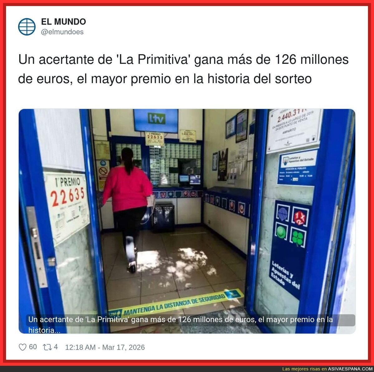 A m&iacute; me toca el reintegro y ya me creo Warren Buffett