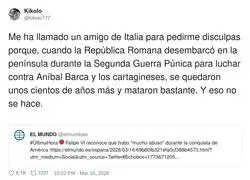 Cuando pides perd&oacute;n por algo de hace 500 a&ntilde;os pero el recibo del da&ntilde;o ya est&aacute; en m&aacute;rmol