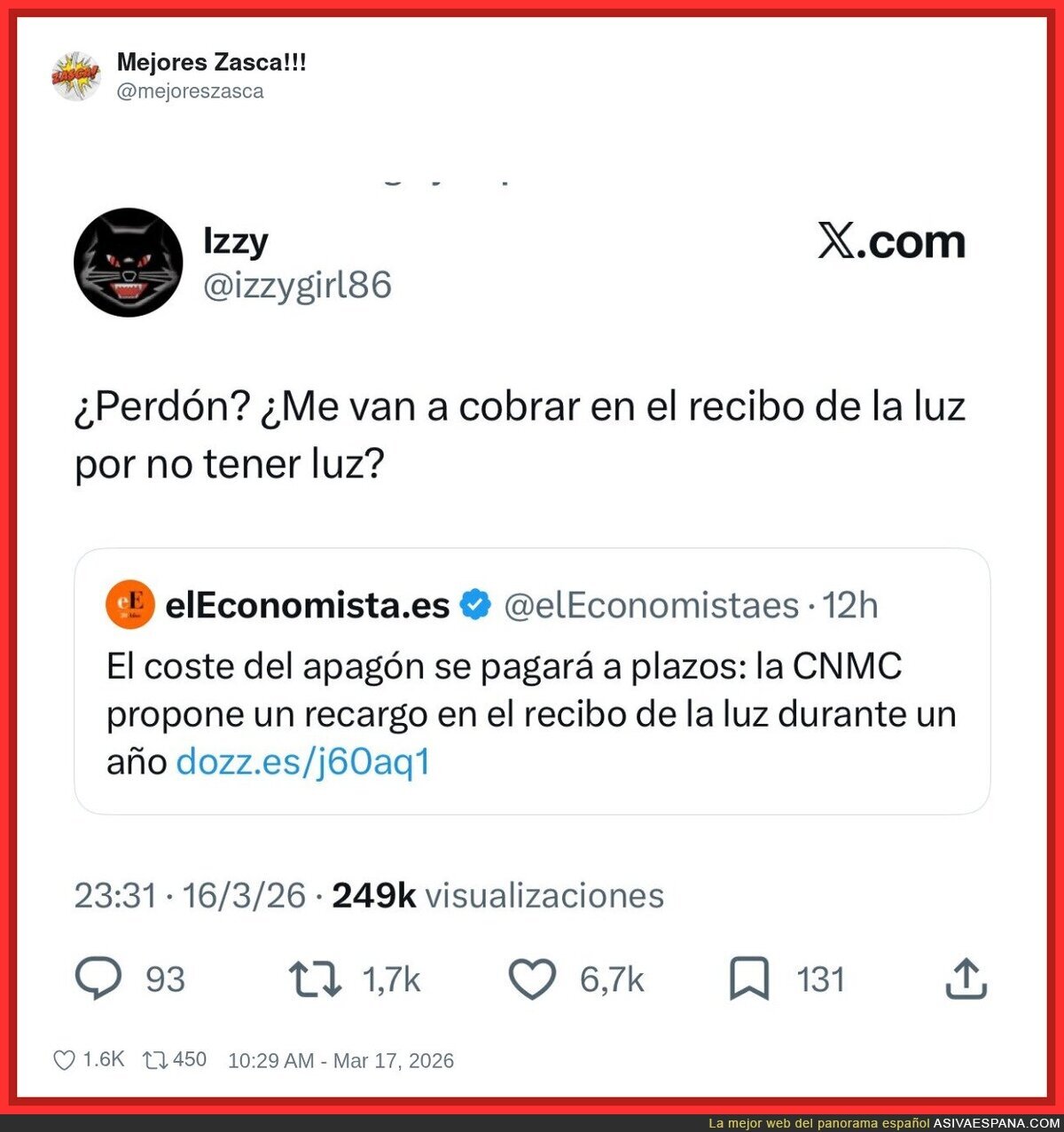 Espa&ntilde;a, el &uacute;nico sitio donde te cobran el apag&oacute;n