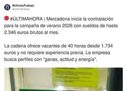 Mercadona ya contratando para 2026 y yo todav&iacute;a esperando que me contesten del 2023