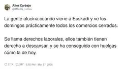 El domingo en Euskadi es dif&iacute;cil encontrar algo abierto