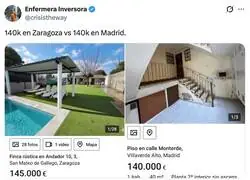 140k en Zaragoza vs 140k en Madrid