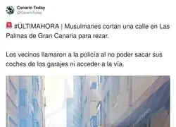 Cuando reservan la calle para rezar y a ti te toca rezar para sacar el coche del garaje