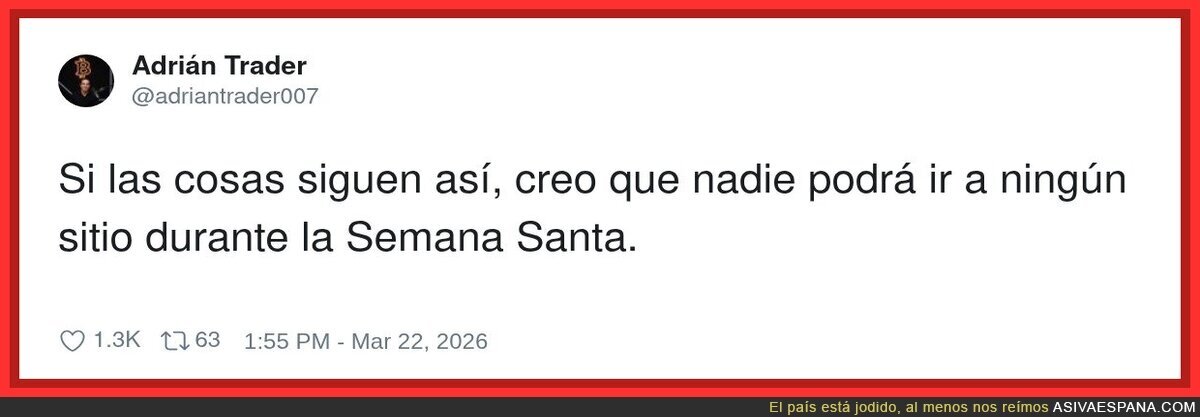 Tranquilos, que para ir a la playa en Semana Santa hay que hipotecar primero el chiringuito
