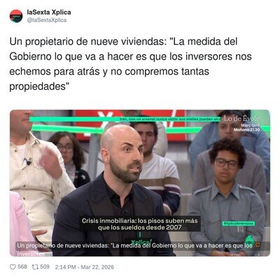 Pobrecito, con solo nueve pisos ya casi le toca vivir en uno