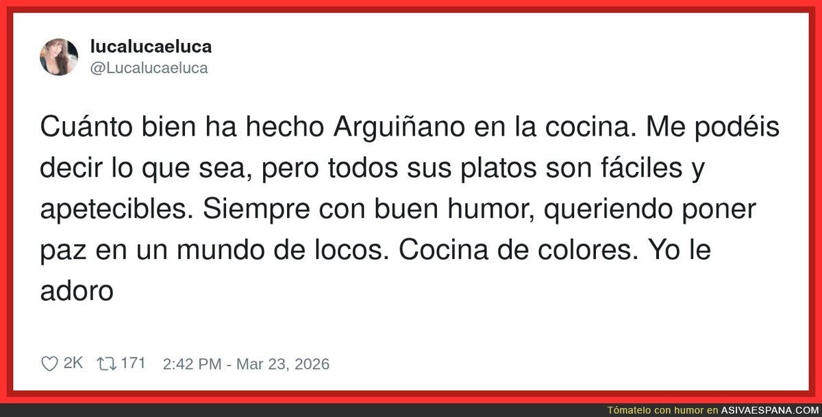 Argui&ntilde;ano hizo por la paz mundial m&aacute;s que la ONU y solo con un chorrito de aceite