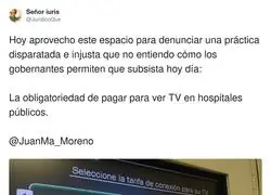 La sanidad es p&uacute;blica, la pasta la hacen con la TV en la habitaci&oacute;n