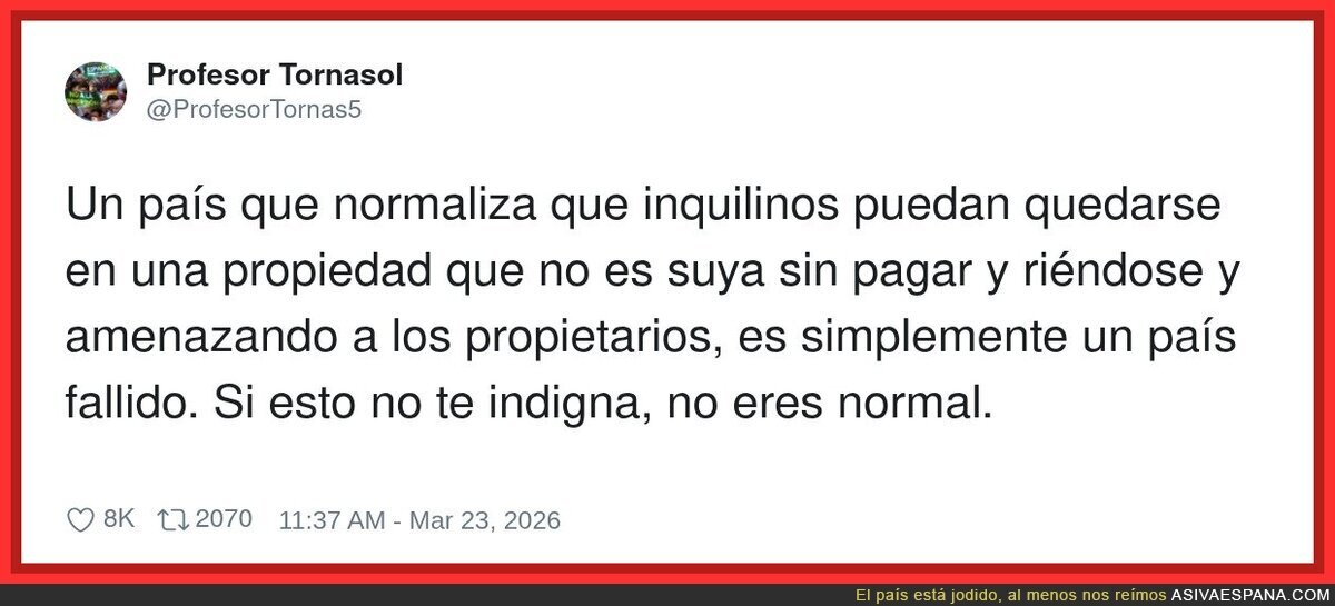 Espa&ntilde;a: donde pagar el alquiler es opcional