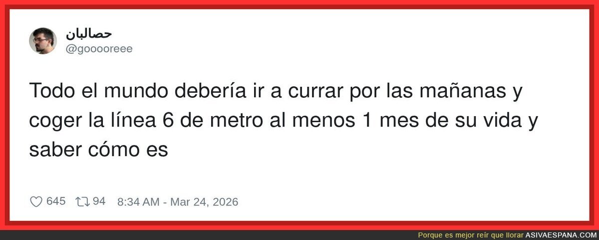La l&iacute;nea 6 deber&iacute;a contar como servicio militar obligatorio
