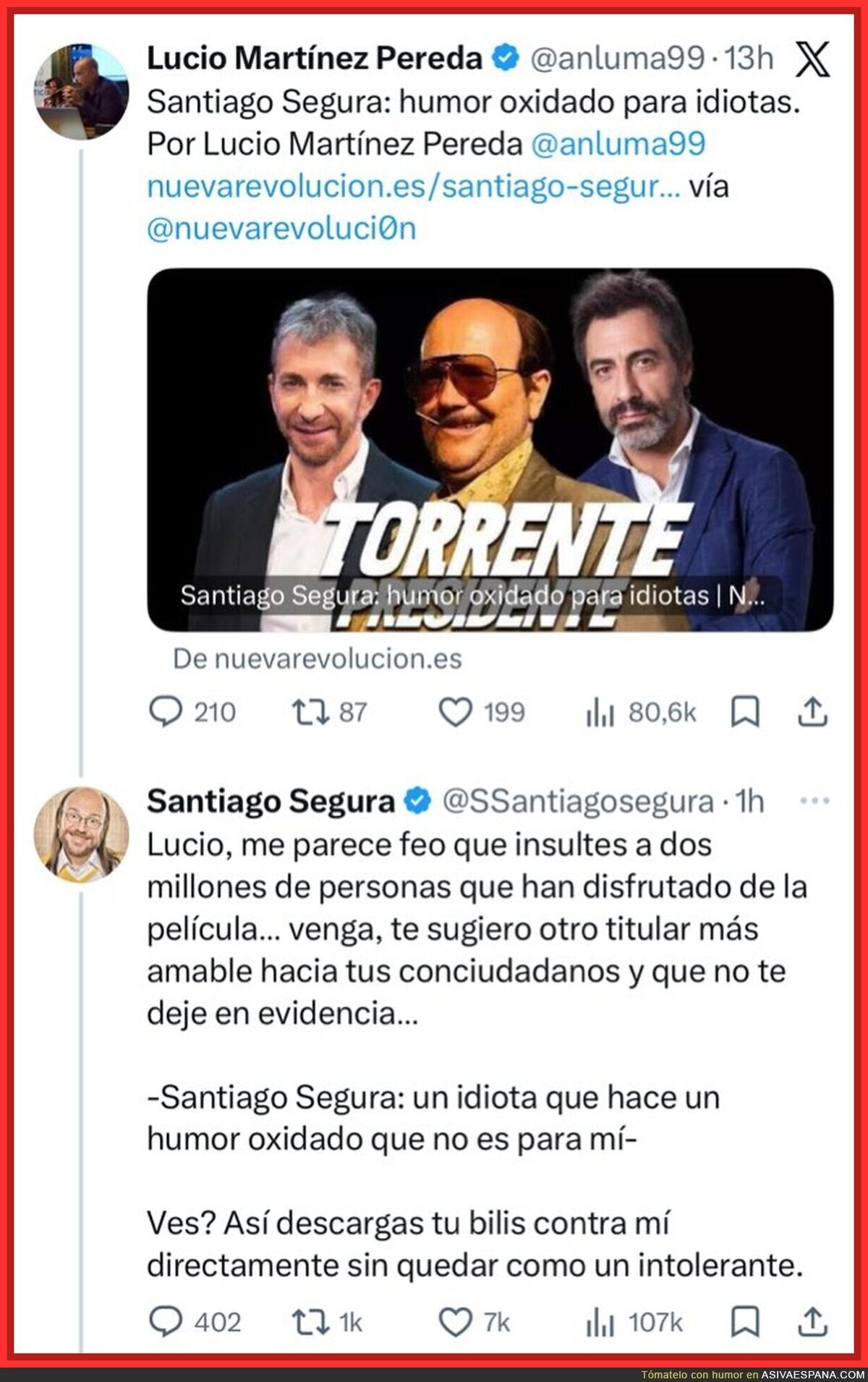 El plot twist: el &ldquo;humor oxidado&rdquo; era el de tu titular