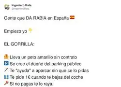 El gorrilla: el &uacute;nico aut&oacute;nomo que te cobra por mirarte aparcar