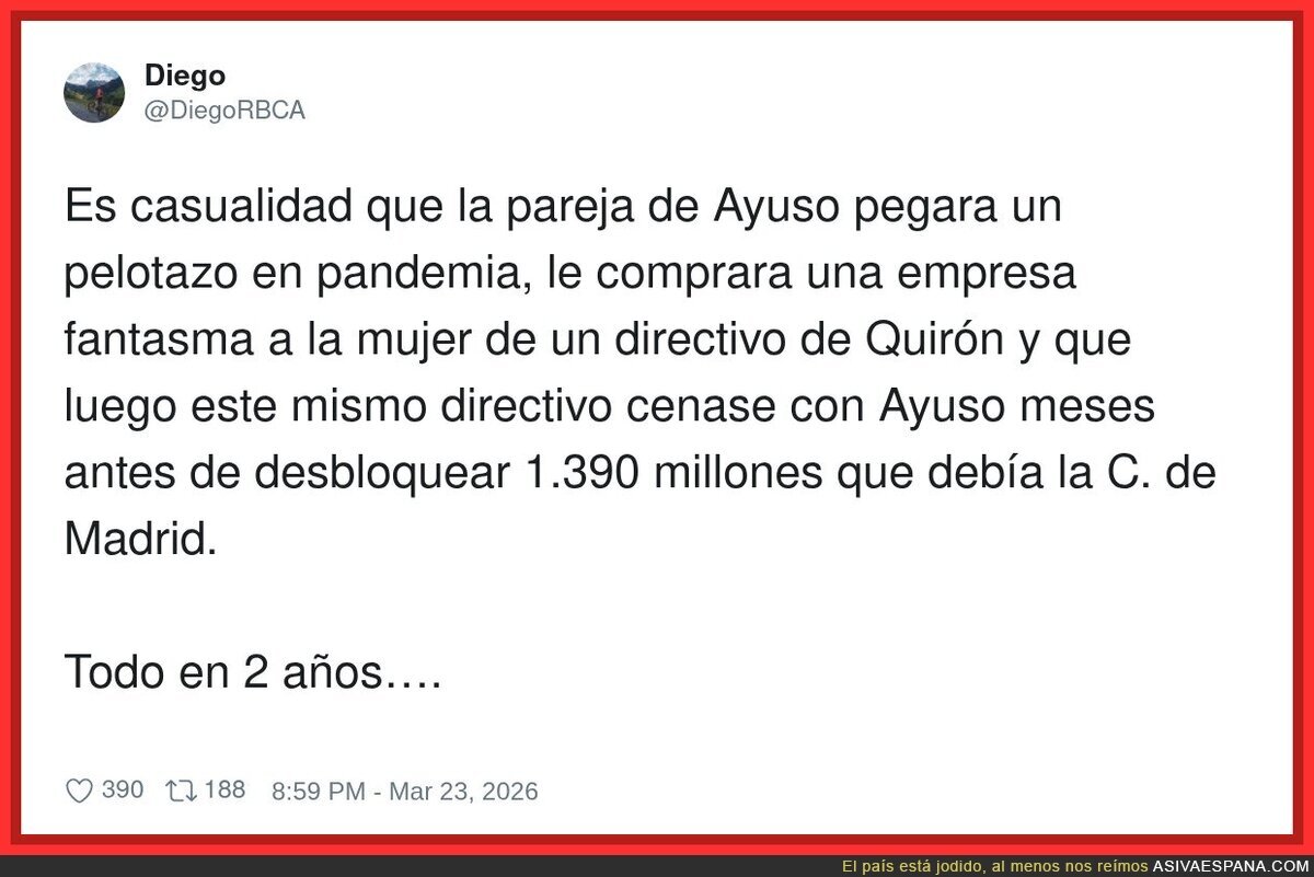 Le ha salido bien tener que dormir con Ayuso