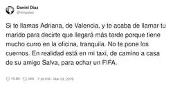 Cari&ntilde;o, no son cuernos&hellip; es que el FIFA no se juega solo