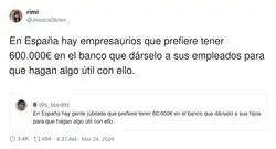 En Espa&ntilde;a el dinero no se reparte: se guarda &ldquo;por si acaso&rdquo; y se muere con &eacute;l