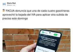 Baja el IVA, sube la gasolina: el equilibrio del universo, pero pag&aacute;ndolo yo