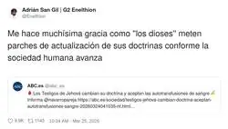 Dios sacando el parche 2.6: &ldquo;equilibrados los milagros y nerfeada la transfusi&oacute;n&rdquo;