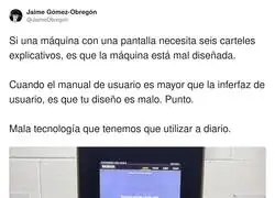 Dise&ntilde;o made in Spain: Si una m&aacute;quina con una pantalla necesita seis carteles explicativos, es que la m&aacute;quina est&aacute; mal dise&ntilde;ada