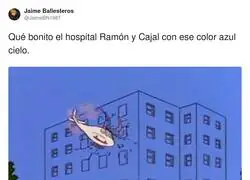 Han pintado el Ram&oacute;n y Cajal color &lsquo;te esperamos en Urgencias, pero con ganas&rsquo;