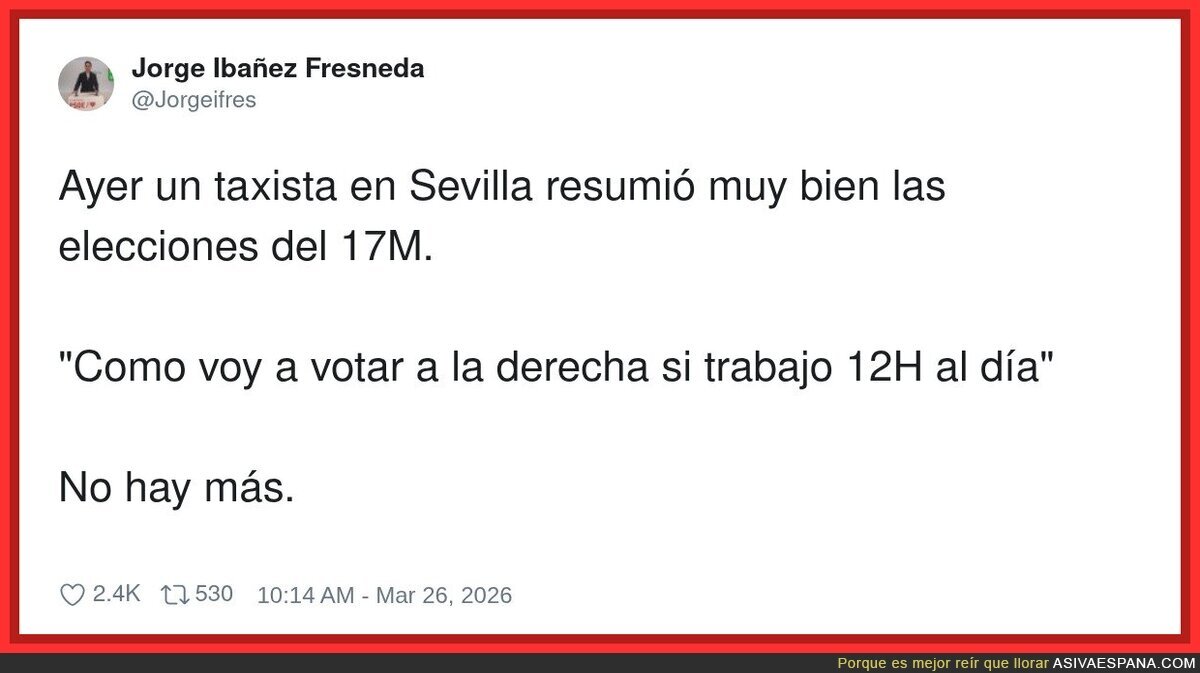 Currando 12 horas al d&iacute;a y todav&iacute;a tengo que sacar tiempo para que me quiten derechos, qu&eacute; pereza