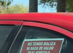 A esto hemos llegado en Alicante. A poner carteles en &aacute;rabe diciendo que no hay dentro del mismo, ni baliza, ni nada de valor