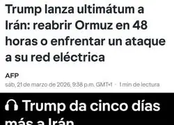 Trump ha inventado el "antepenultimatum"
