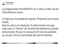 El futuro del programador: pedirle a la IA que te quite el curro con educaci&oacute;n