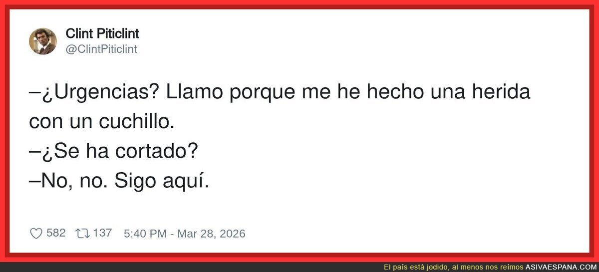 Cuando llamas a Urgencias por un corte