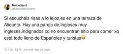 Ingleses en Alicante descubriendo que Alicante no es un resort privado para ingleses