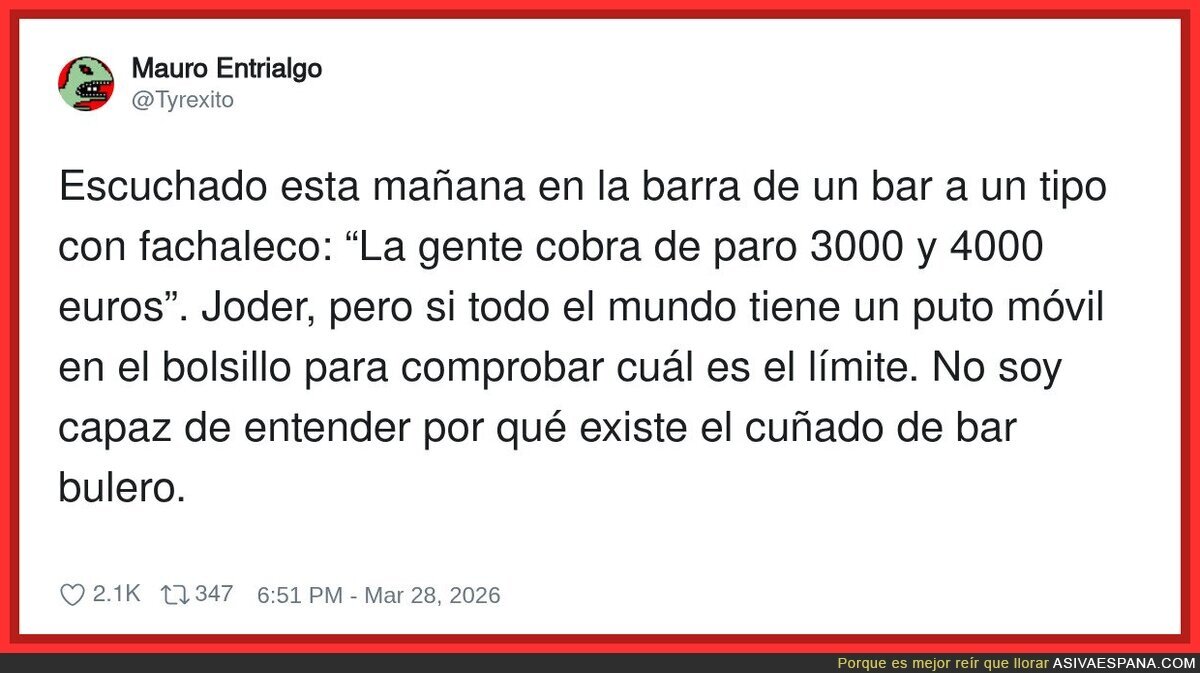 Hoy en d&iacute;a es muy f&aacute;cil contradecir a los cu&ntilde;ados de bar