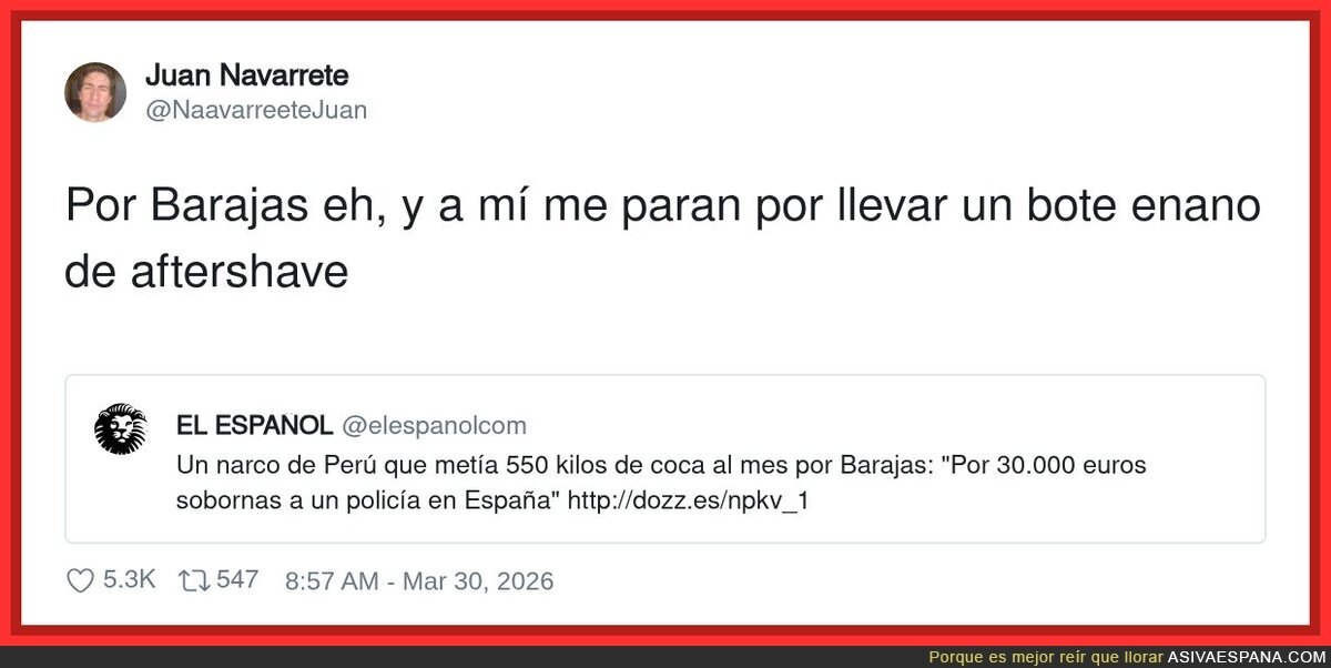 Ni una agua puedes pasar y &eacute;ste...