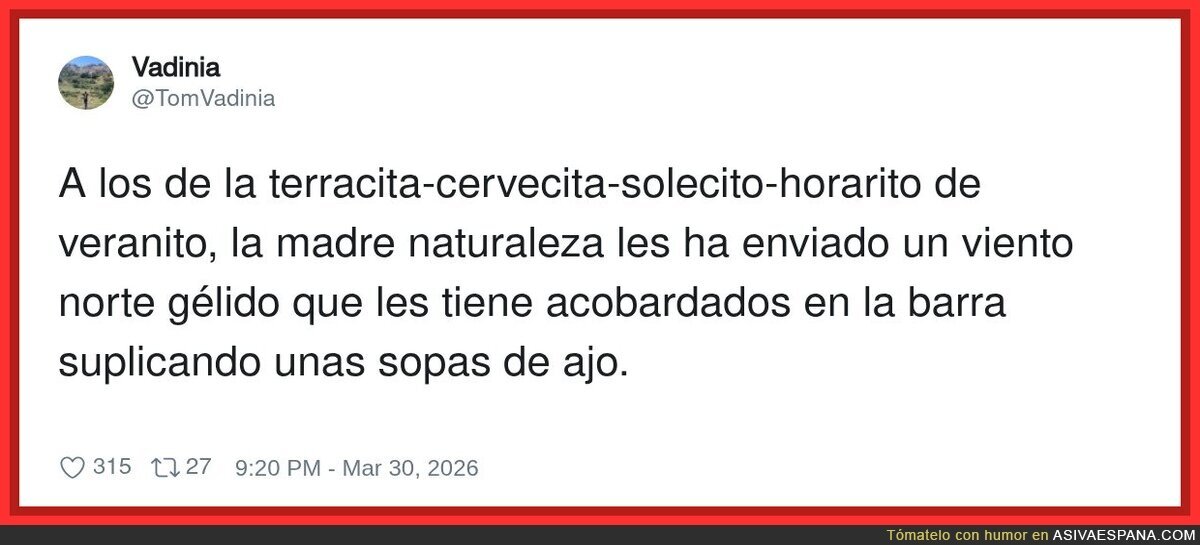 Cambiamos cervecita por sopita de ajo