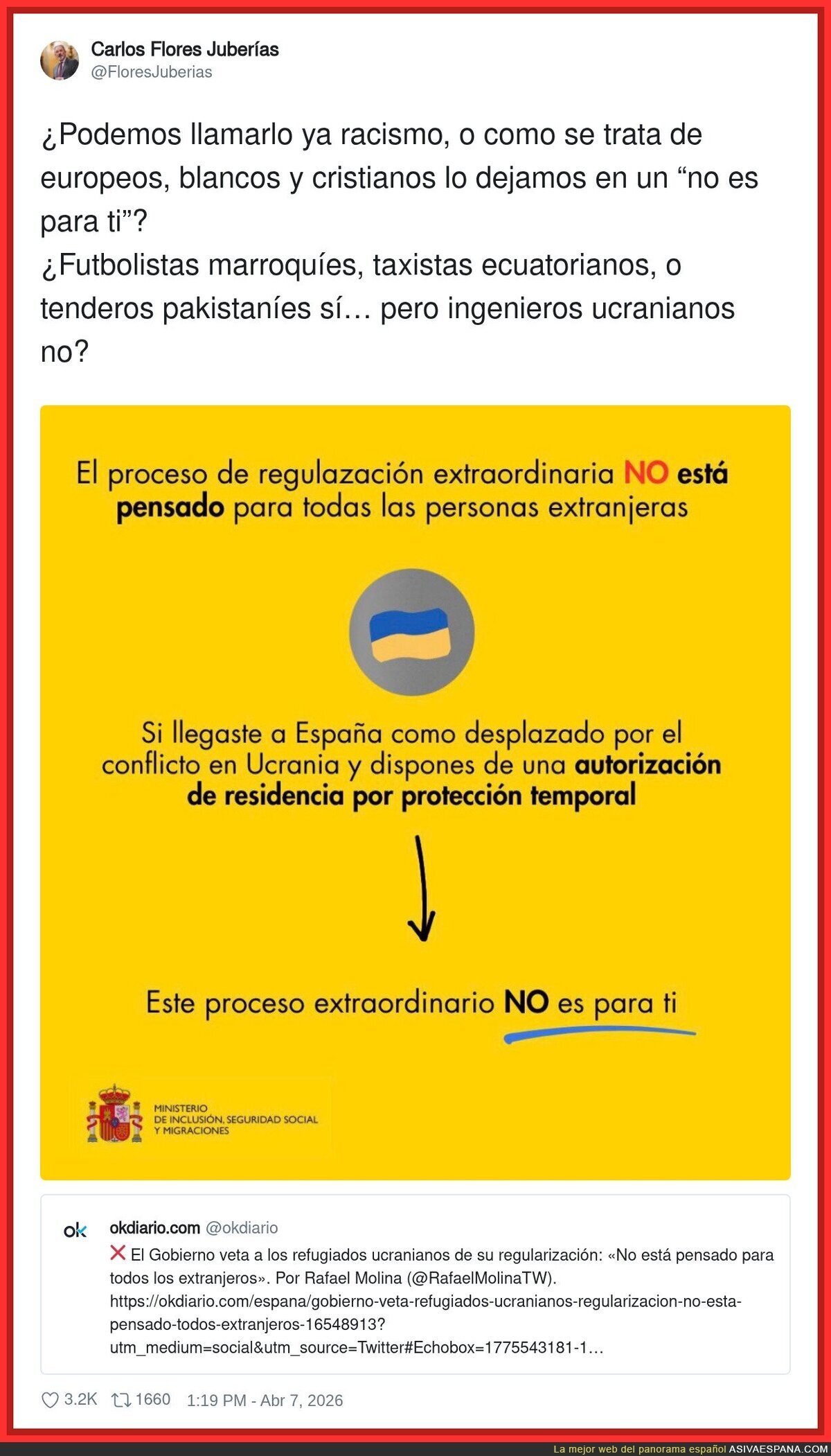 Los ucranianos no pueden acogerse al proceso de regularizaci&oacute;n, son demasiado blancos