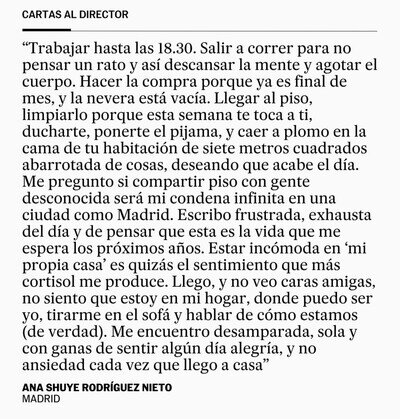 Esto no es un testimonio, es la voz de una generaci&oacute;n entera. No se puede permitir que algunos se hagan ricos a costa de la vivienda.