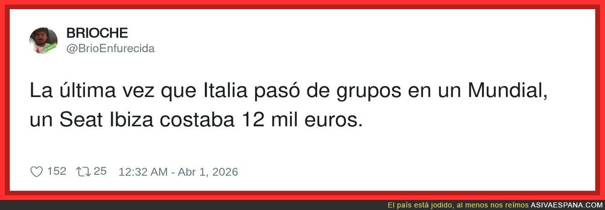 Italia no pasa de grupos&hellip; y el Ibiza ya vale el triple