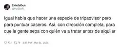 Tripadvisor de caseros: 1 estrella, te cobra hasta el aire