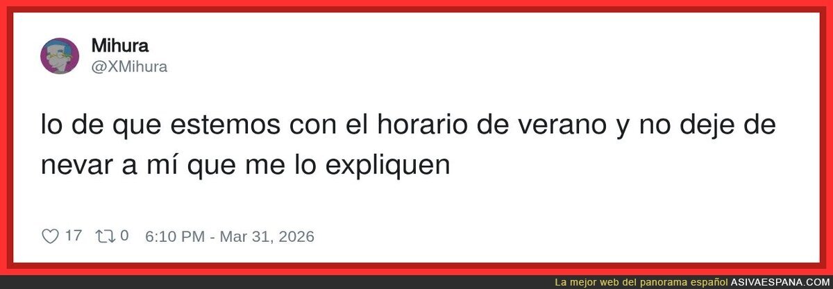 Horario de verano, sí… pero el verano está en modo incógnito