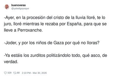 Llorar por Espa&ntilde;a: tradici&oacute;n. Empat&iacute;a: &ldquo;no me politices la procesi&oacute;n&rdquo;