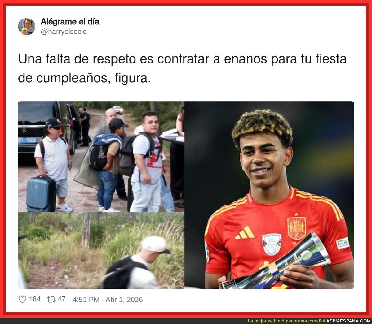 Pues tambi&eacute;n, que se mire su ombligo