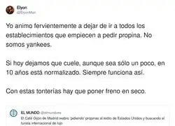 En Espa&ntilde;a la propina es opcional: va en la misma carpeta que la puntualidad
