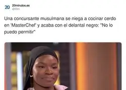 MasterChef: &lsquo;Hoy toca cerdo&rsquo;. Ella: &lsquo;Pues hoy toc&aacute;is otro concursante&rsquo;