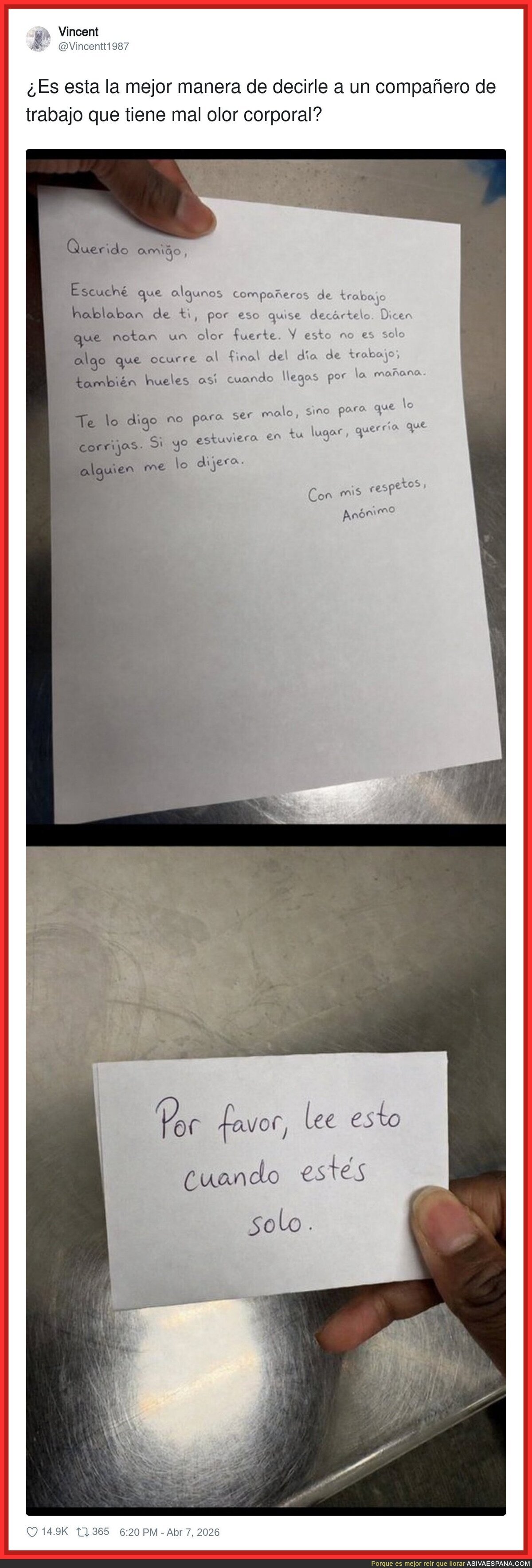 Te lo digo en an&oacute;nimo porque tu olor ya va con firma