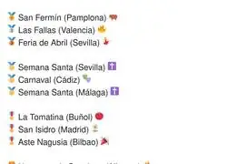 TOP 20 MEJORES FIESTAS DE ESPA&Ntilde;A. &iquest;Cu&aacute;l es la mejor para ti