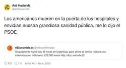 Sanidad p&uacute;blica top, oye, &iquest;pero desde cuando 225.000&euro; es millonario?
