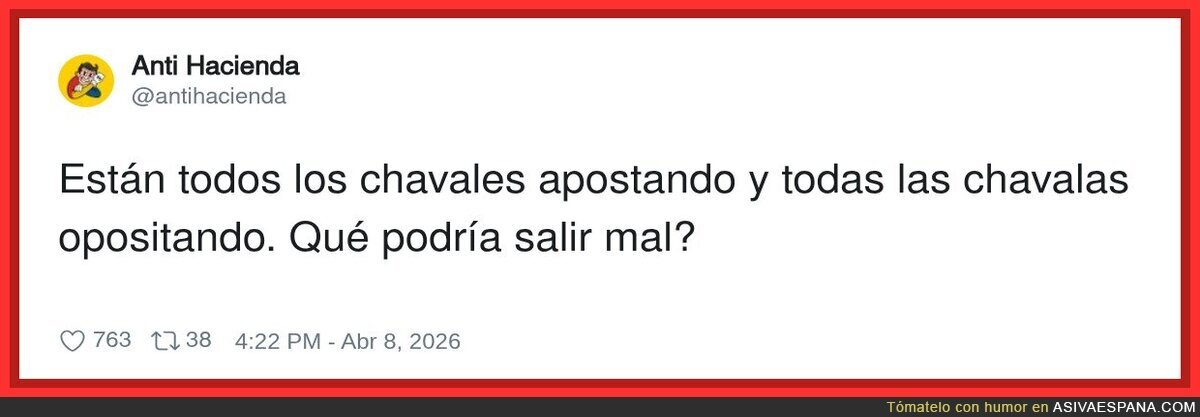 Luego dicen que no hay relevo generacional: unos financiando el vicio y otras el Estado