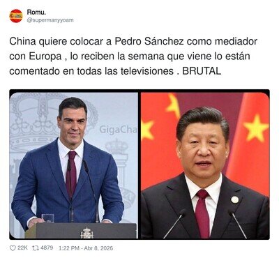 Ah&iacute; vamos, Pedrito aliado de China